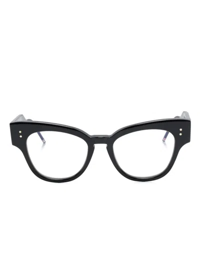 Thom Browne Brille Im Butterfly-design In Black