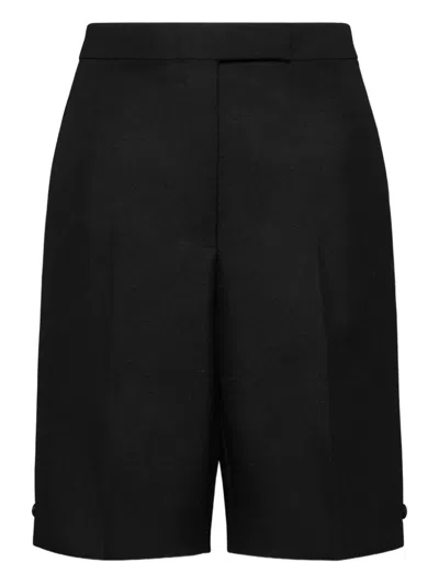 Thom Browne Button Bermuda Shorts In Black