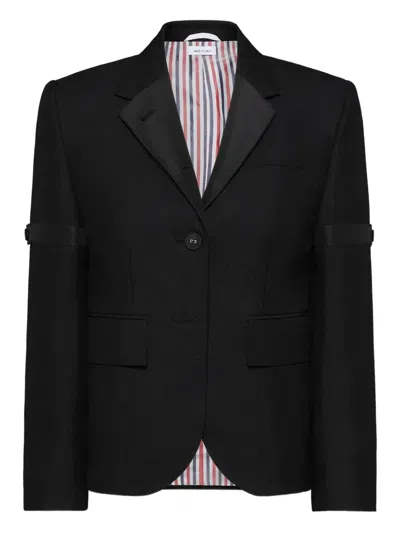 Thom Browne Button Blazer In Black