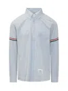 Thom Browne Button-down Clear Blue Shirt With Classic Collar In Blue
