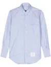 Thom Browne Light Blue Cotton Oxford Grosgrain Placket Shirt