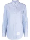Thom Browne Cotton Poplin Shirt In 480 Light Blue