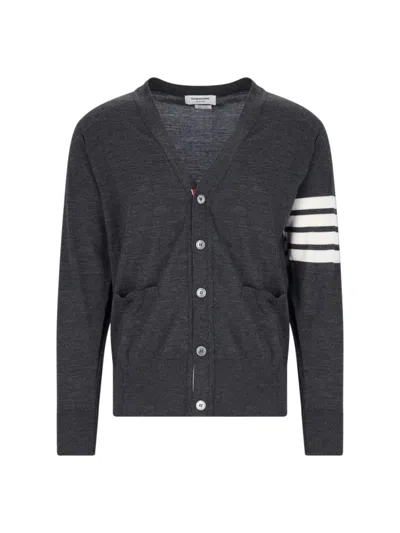 Thom Browne Button-down Grey Cardigan