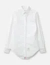 Thom Browne Button-down Logo-appliquéd Cotton Shirt