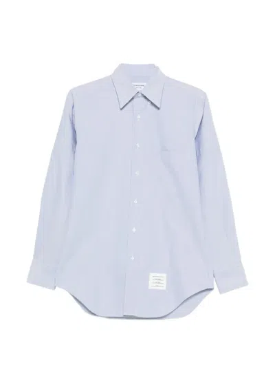 Thom Browne Button-down Long-sleeve Shirt In Blue