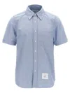 Thom Browne Collared Shirt With Front Pocket And Short Sleeves