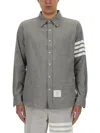 Thom Browne Chemise Ample En Coton In Grey