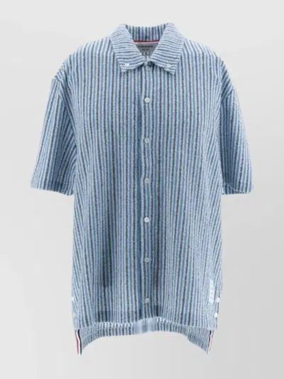 Thom Browne Button Down Shirt Short Sleeves In Multi
