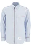 Thom Browne Camicia Button Down Con Finiture In Gros Grain In Blue