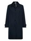 Thom Browne Bal Collar Raincoat Memory Tech Design In Blue