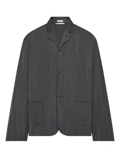 Thom Browne Button-fastening Flap-pockets Jacket In Gray