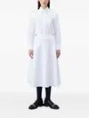 Thom Browne Button-fastening Midi Dress In White