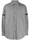 Thom Browne Button-fastening Long-sleeve Shirt In Grey