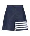 Thom Browne 4-bar Board Shorts In Blue