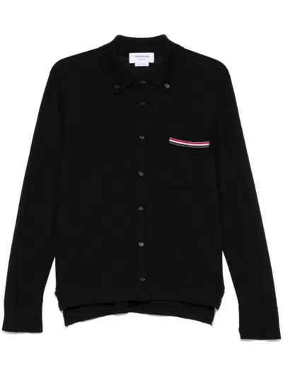 THOM BROWNE THOM BROWNE BUTTON-FRONT KNIT CARDIGAN WITH GROSGRAIN DETAILING