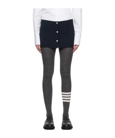 Thom Browne Button Skirt In Black