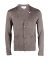 Thom Browne Brown Virgin Wool Sweaters In Gray