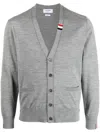 Thom Browne Button-up Cardigan In Grey