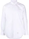 Thom Browne Signature Grosgrain Placket Shirt In White