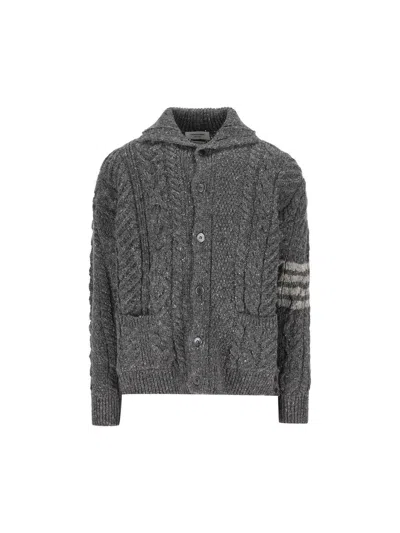 THOM BROWNE BUTTON-UP KNIT CARDIGAN