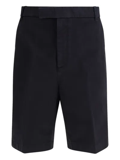 Thom Browne Button Welt Utility Chino Shorts In Black