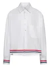 Thom Browne Buttoned-cuffs Shirt In Gray