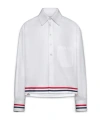 Thom Browne Buttoned-cuffs Shirt In White