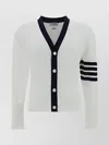 THOM BROWNE BUTTONED SIDE SLIT CABLE KNIT CARDIGAN