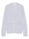 Thom Browne Cable-knit Cardigan In 灰色