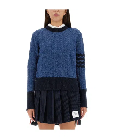 THOM BROWNE THOM BROWNE 4-BAR STRIPED SWEATER