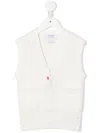 Thom Browne Cardigan Mit Zopfmuster In White