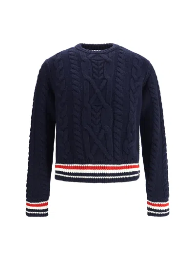 THOM BROWNE CABLE KNIT SWEATER