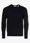 Thom Browne Striped Virgin Wool Shirt In Blue