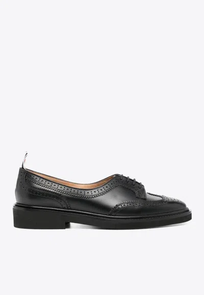 THOM BROWNE CALF LEATHER BROGUE SHOES