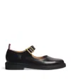 Thom Browne "brushed Leather Mary Jane Thom John Shoes In Black