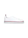 Thom Browne Tricolour-stripe Leather Trainers In White