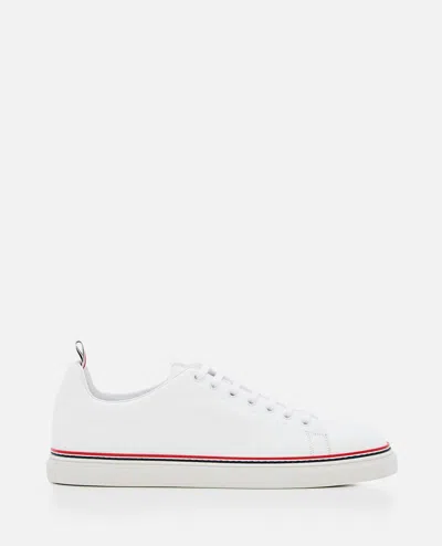 Thom Browne Calf Leather Tennis Shoes In White
