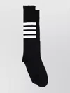 Thom Browne Calf Socks With 4 Bar In Cotton
