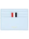 Thom Browne Textured Leather Card Holder In Blue