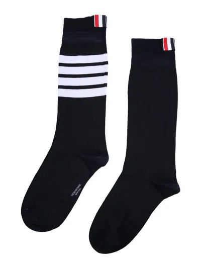 Thom Browne Calzino Con Logo In Black