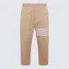 THOM BROWNE THOM BROWNE CAMEL COTTON PANTS