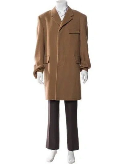 Pre-owned Thom Browne Camel Hair Overcoat In Neutral