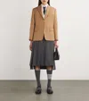 Thom Browne Single-breasted Blazer In Camel Hair In Beige