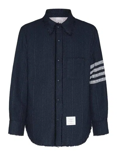 Thom Browne Navy Blue Shirt