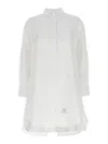 Thom Browne Open Back Twisted Shirt In Blanco