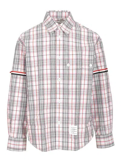 Thom Browne Oversized Cotton Poplin Shirt In Multi