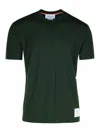 Thom Browne Stripe-detailing Wool T-shirt In Green