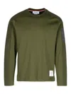 Thom Browne 4-bar Cotton T-shirt In Green