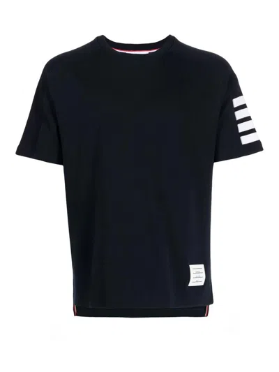 Thom Browne T-shirt With Logo In Blue