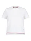 Thom Browne Cropped T-shirt In Cotton In White